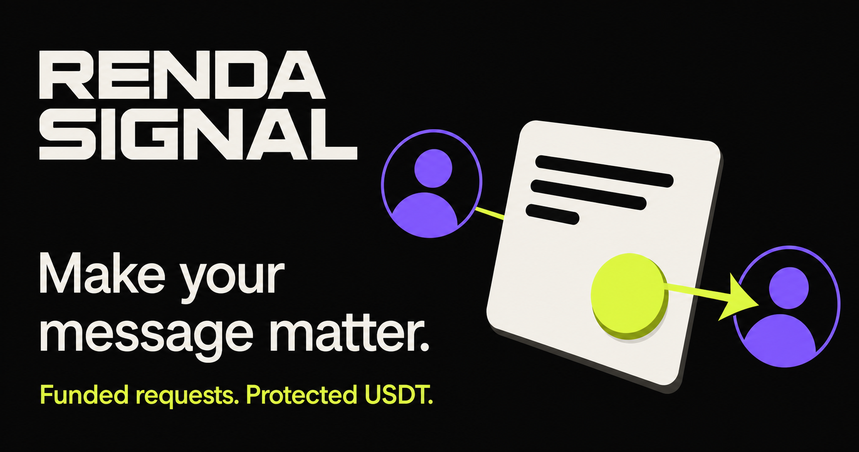 Renda Signal connects a funded request to a recipient